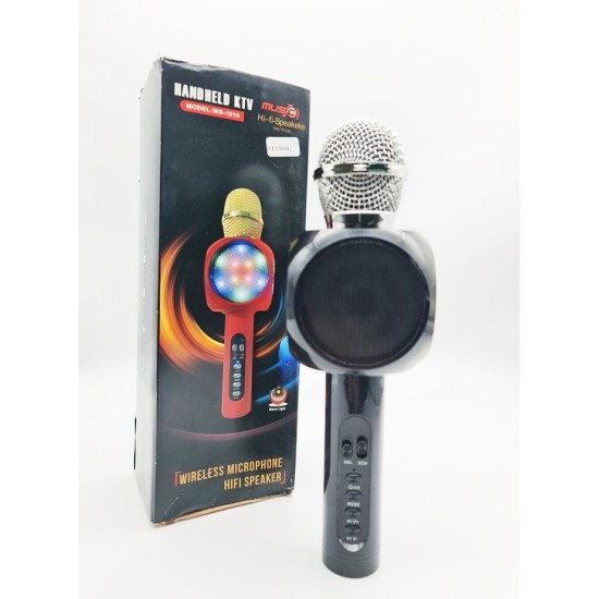  WIRELESS LED BLUETOOTH MICROPHONE WS-1816 BLACK